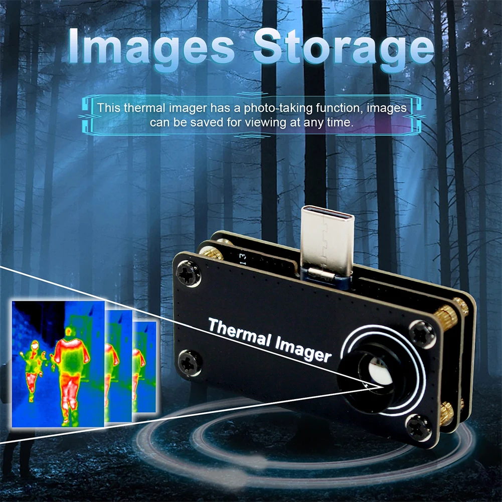 Câmera Térmica Infravermelha Mini USB Tipo-C -20 ℃ ~1000 ℃   Medidor de temperatura com imagem térmica infravermelha para celular Android