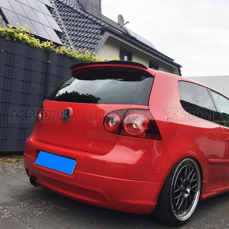 For VW Golf 5 MK5 R32 GTI R Hatchback Spoiler High Quality ABS Plastic Car Tail Wing Decoration Rear Roof Lip Spoiler Universal