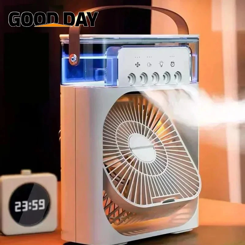 Portable 3 in 1 Fan AIr Conditioner Household Small Air Cooler LED Night Lights Humidifier Air Adjustment Home Fans Dropshipping