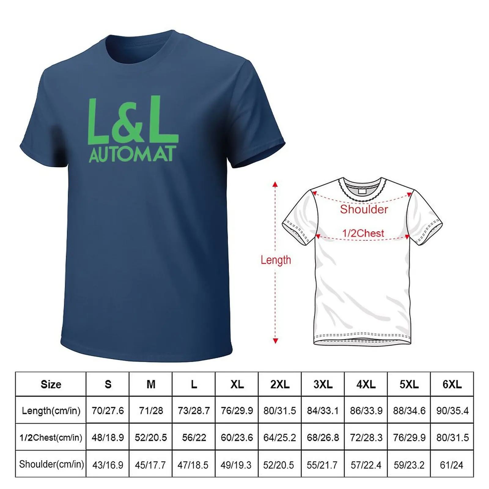 L&L Automat T-Shirt hippie clothes vintage clothes plus size tops Aesthetic clothing mens t shirt graphic