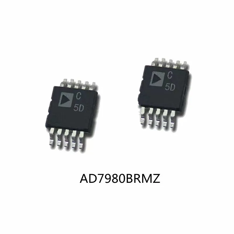 1pcs/Lot New Original AD7980BRMZ 16-bit ADC analog-to-digital converter chip AD7980 silk screen C5D MSOP-10 In Stock