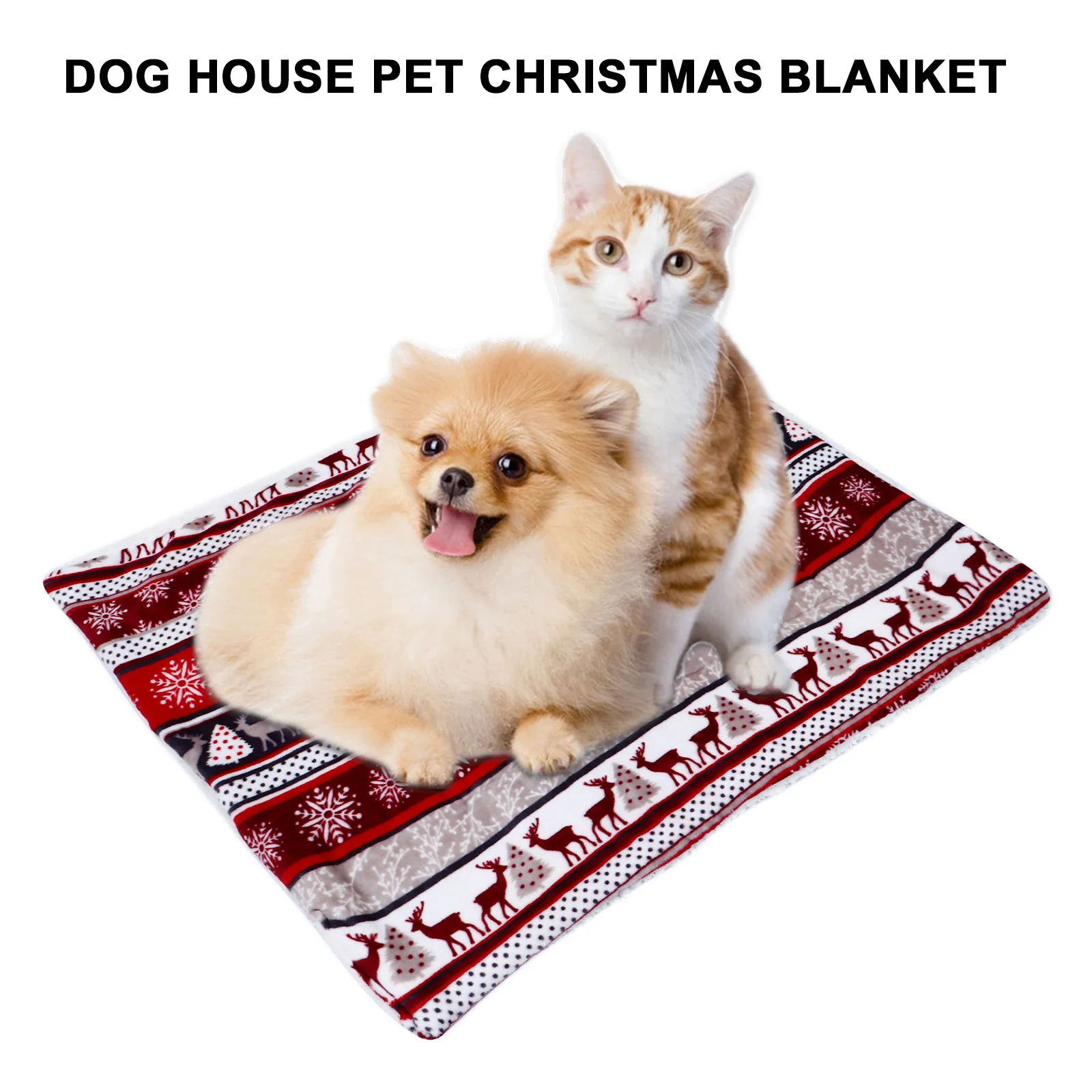 

Pet Christmas Blanket Winter Flannel Mat Cage Puppy Dog Bed Warming Bedding Hammock