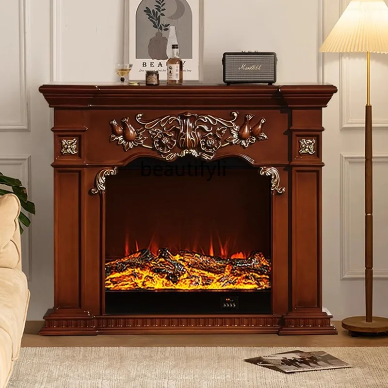 American European fireplace TV cabinet electronic simulation fire 1.5 meters electric fireplace decorative cabinet household