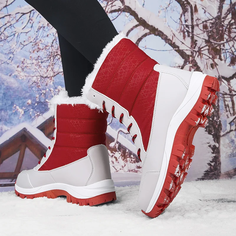 Outdoor High Top Warm Women\'s Boots 2024 Snow Boots Winter Cotton Shoes Hiking Casual Shoes Neutral Hiking Boots Fast Delivery