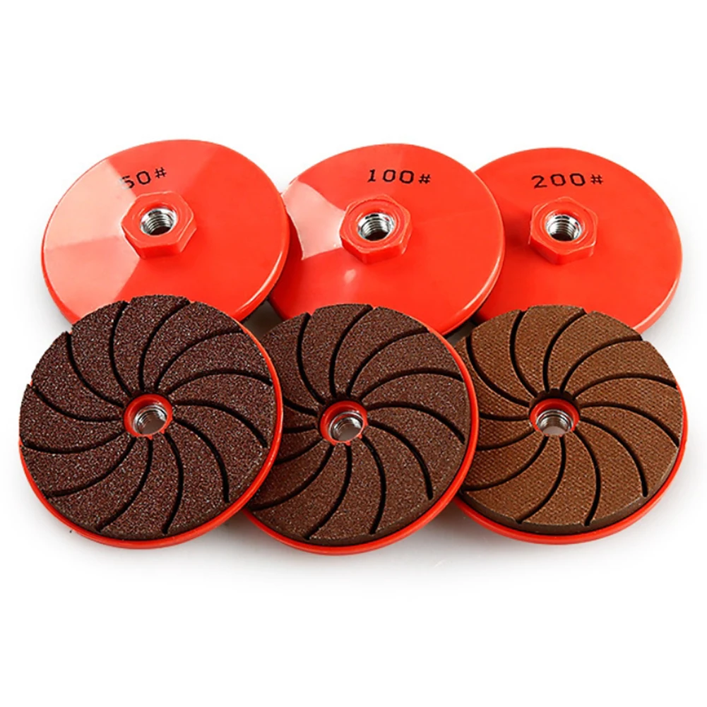

3pcs 50/100/200Grit Polishing Pad Grinding Disc Wet Dry Buff Disc Abrasive For Marble Concrete Tiles Polishing