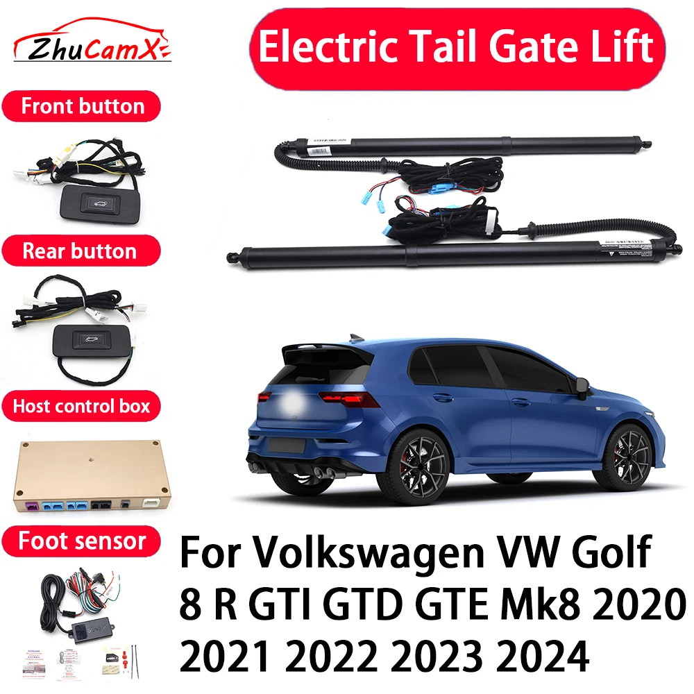 

ZhuCamX Car Automatic Electric Tail Gate Lift Tailgate Assist System for Volkswagen VW Golf 8 R GTI GTD GTE Mk8 2020~2024