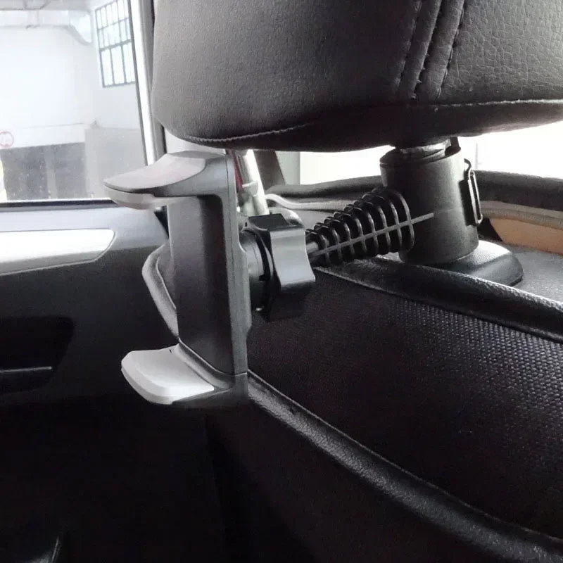 Cell Phone Holder for Microphone Stand 360° Swivel Adjustable Smartphone Clamp Mount in Car Back Seat Headrest Support Bracket