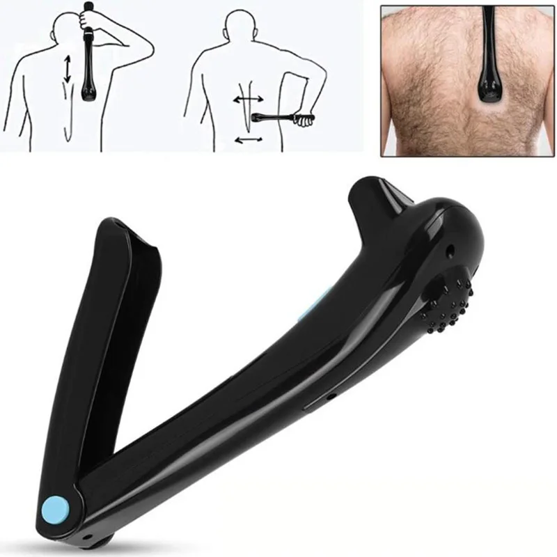 

26/5000 Long-handle JET-style men's back hair trimmer for depilation and electric shaving. Can be charged via USB.