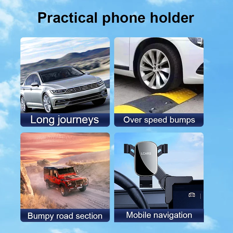 Auto-Bildschirm-Telefonhalter für Tesla Model 3/Y, universeller Mittelkonsolen-Navigationsständer, Einhandbedienung, Schwerkrafterkennung – Detail 6