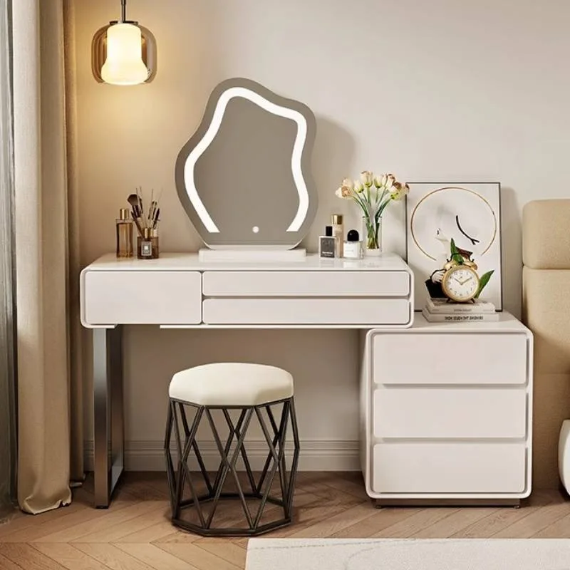 

Cheap Bedroom Vanity Table Decor Makeup White Salon Sets Mirror Vanity Table Adult Home Storage Coiffeuse Chambre Home Furniture