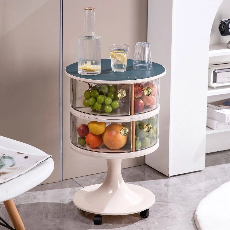 Nordic Coffee Tables Removable Bedroom Sofa Side Desk Modern Multifunctional Coffee Table Interior Food Storage Table on Wheels