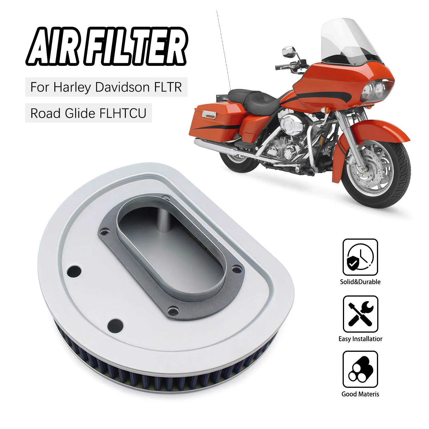 

Air Filter Element Replacement accessories moto For Harley-Davidson Electra Glide Classic EFI FLHTI Ultra Police Road HD8899