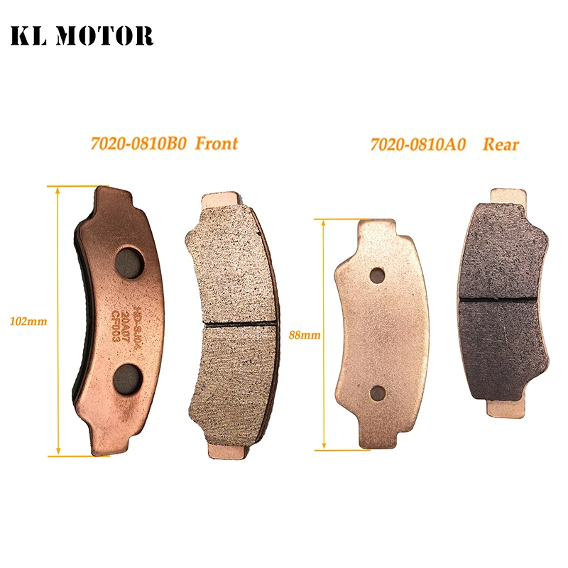 2pcs Front and 2pcs Rear SINTERED Brake Pads ASSY 9AWA-0811A0 &7020-0810A0 For CF NEW 800CC 850 1000 ATV UTV U8 Z10