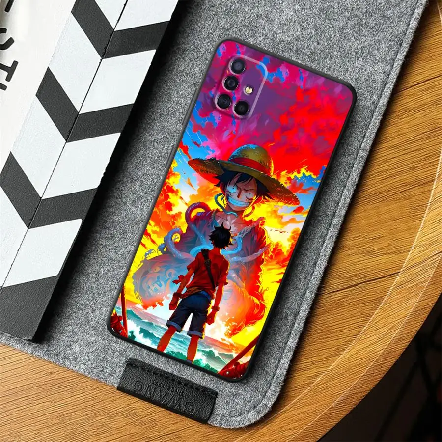 Casing One Piece Keren Luffy Zoro untuk Samsung Galaxy Note S8 9 S9 20 Ultra 10 Plus S10 8 Sampul Ponsel Hitam Lembut