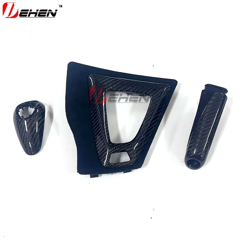 

LHD RHD для M2 M3 M4 F87 F80 F82 F83 F10 F86 M Performance Ручка переключения передач Рамка консоли ручного тормоза Крышка панели из углеродного волокна