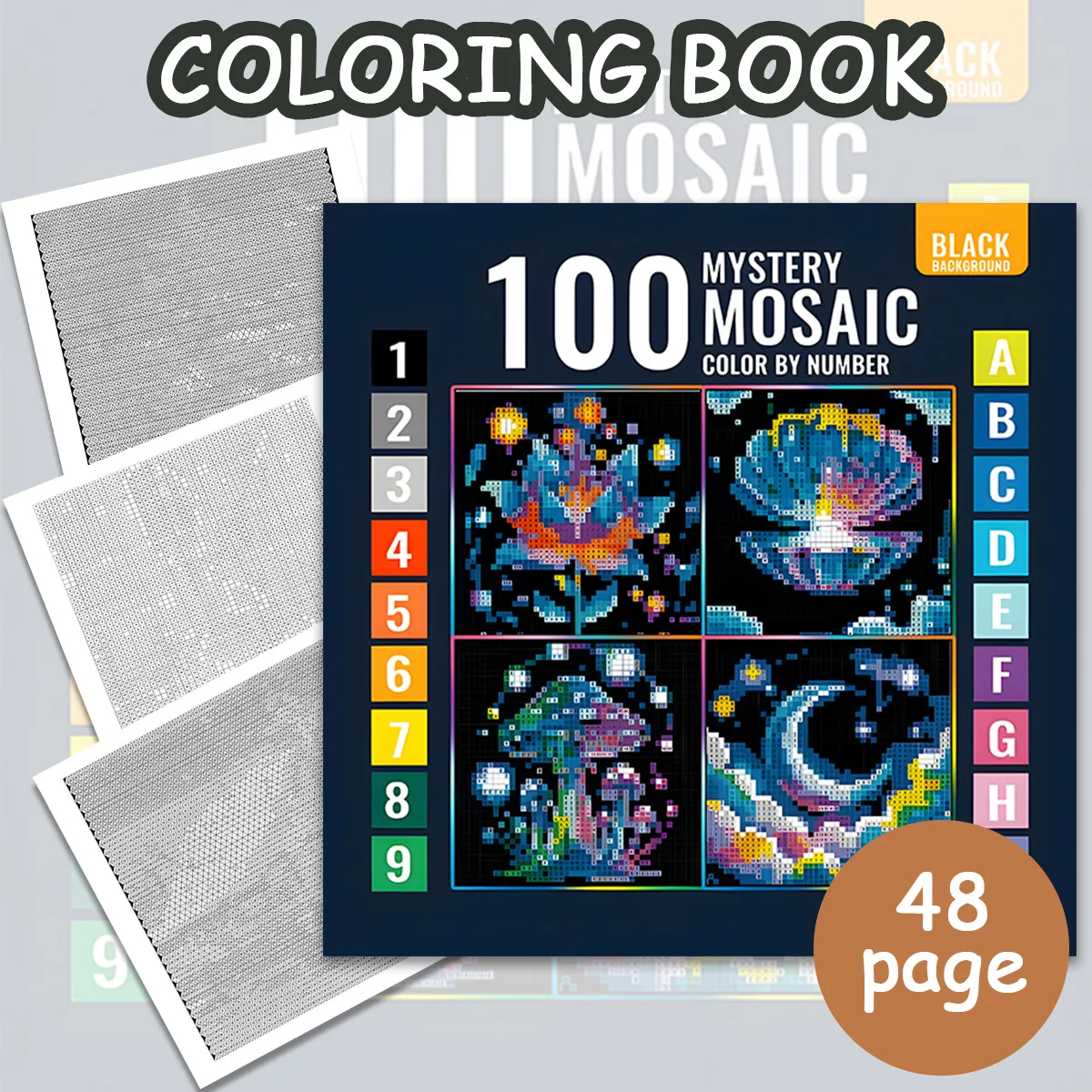 New Number Coloring Themed Coloring Book Thick Paper Graffiti Fill-in Drawing Art Notebook