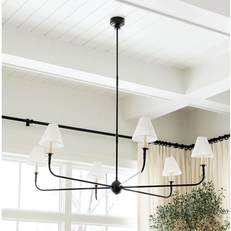American All-copper Living Room Chandelier American Minimalist Designer Villa Dining Room Bedroom Light