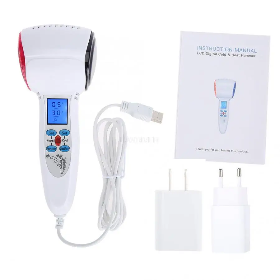 Hot Cold Hammer Cryotherapy Nutrition Lead-in Beauty Device Skin Lifting Tighten Rejuvenation Anti-aging Machine Face Massager