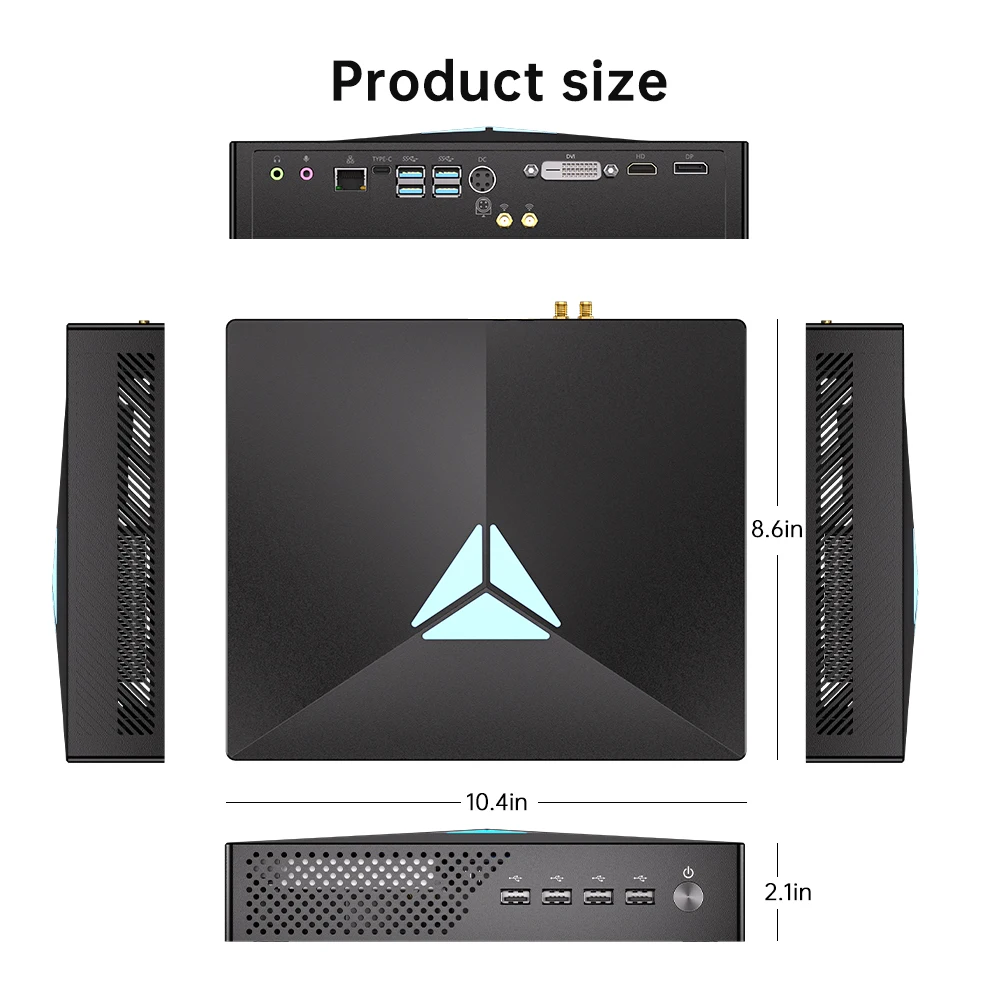 MSECORE MV200 mini computer Intel Core i9-9900KF GTX1660S 6GB Gioco di carte dedicato Mini PC NVME SSD 2 * DDR4 4K wifi6 PC desktop