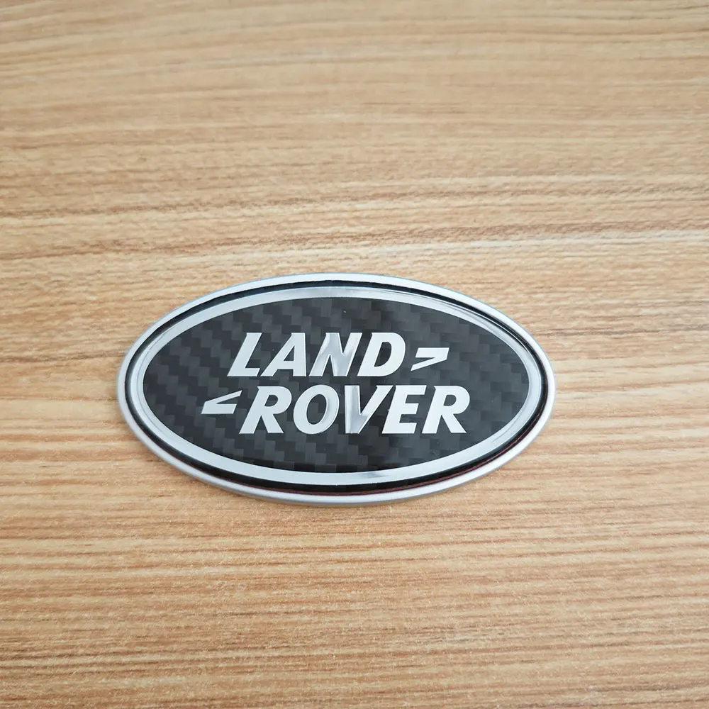 3D Carbon LAND ROVER Logo Range Rover Emblem Sticker Car Front Grille Rear Trunk Badge Land Rover Discovery Defender Accessories