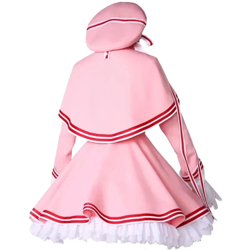 

Nene 2025 японский аниме-карта captor, косплей, Лолита, горничная, розовое платье, женский костюм KinomotoSakura, униформа на заказ