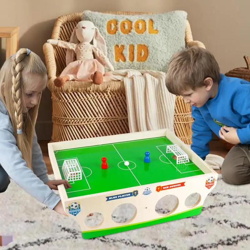 Tabletop Foosball Magnetic Soccer Board Games Wooden Educational Soccer Player Toys Tabletop Games Competition For Kids Boys