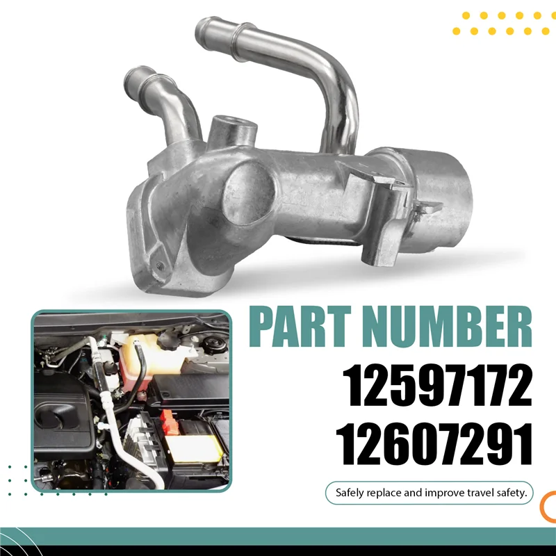 

AB96-охлаждающая жидкость двигателя для Captiva GMC Chevy Impala Buick Regal Lacrosse 12597172, алюминиевый корпус термостата 12607291