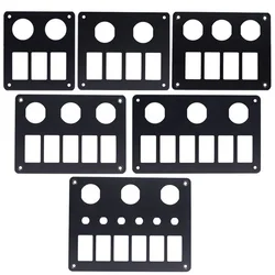 갱 제어 스위치 패널 ABS 방수 12V-24V RV 캐러밴 마린 레드 LED 로커 스위치, 3, 4, 5/6
