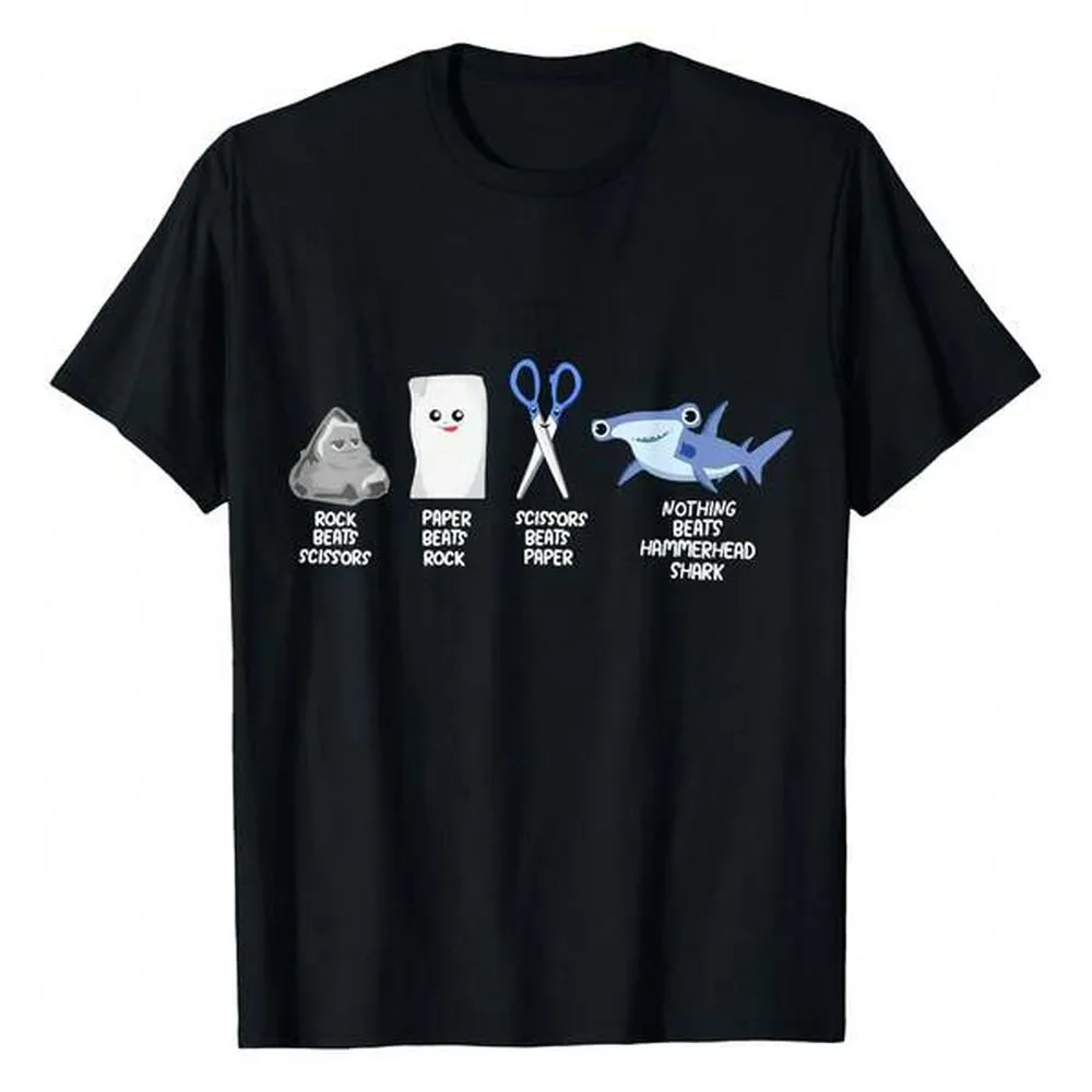 Rock Paper Scissors Hammerhead Shark Clothes Gift Shark T-Shirt Women's T-Shirts