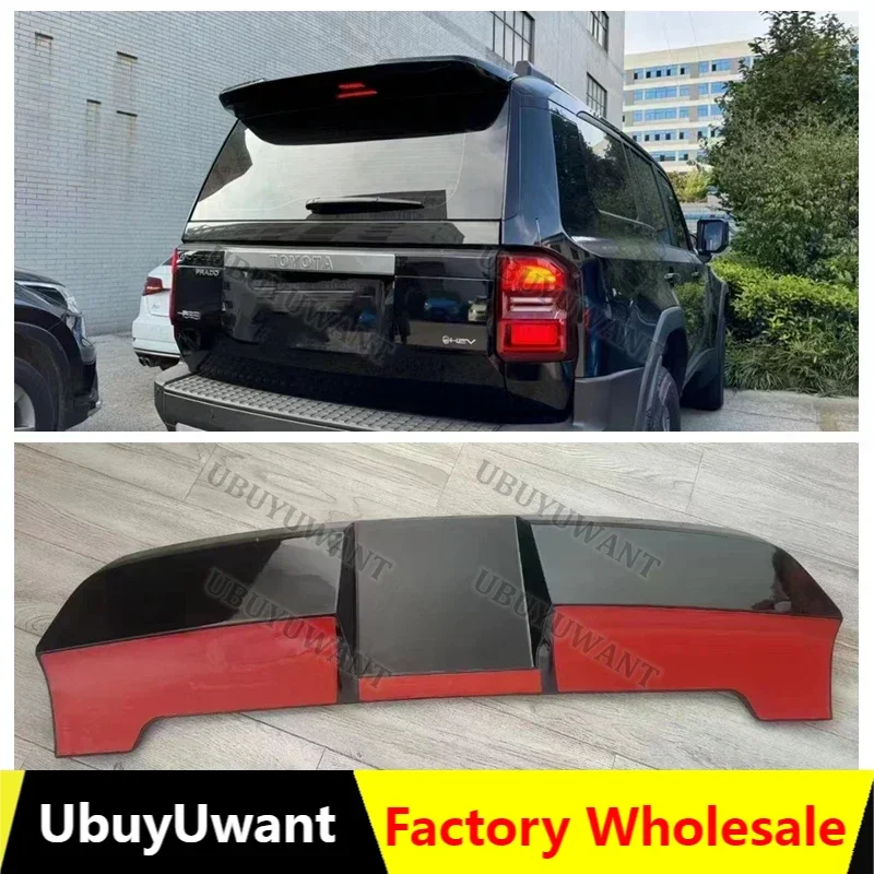 For Toyota LAND CRUISER PRADO LC250 Roof Spoiler LC 250  ABS plastic Material Car Rear Wing Color Rear Spoiler 2024+