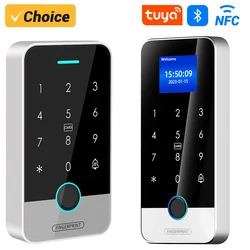 Tuya App 125Khz 13.56mhz RFID NFC Fingerprint Bluetooth Gate Door Opener Support Tuya BLE Gateway+Access Control Keypad IP65