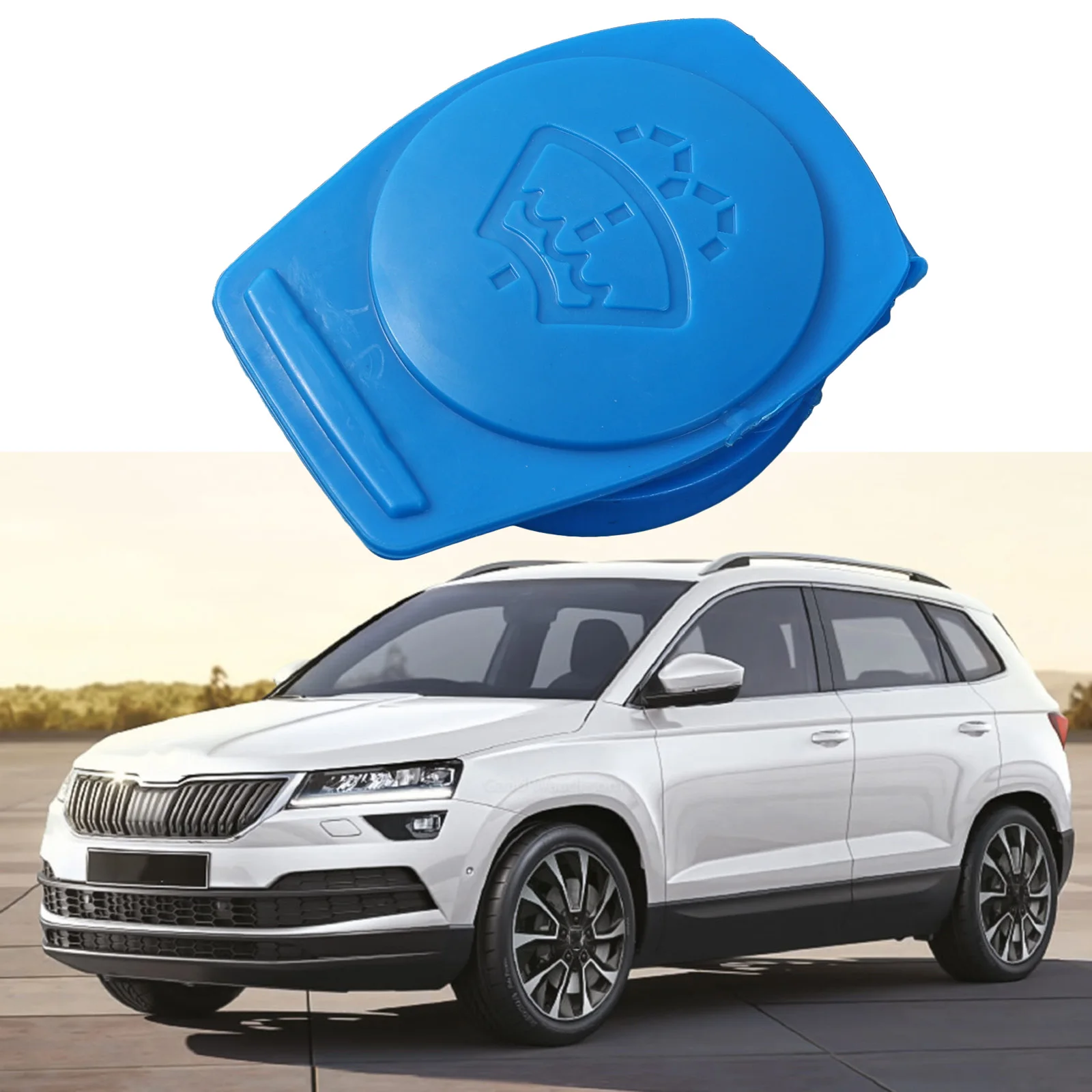 Für Skoda Karoq 2018-2021 Fabia 2007-2015 2018-2022 Flüssigkeit Reservoir Kappe Scheibenwaschanlage Tank Flasche Abdeckung 3Q 0955455 – Detail 1