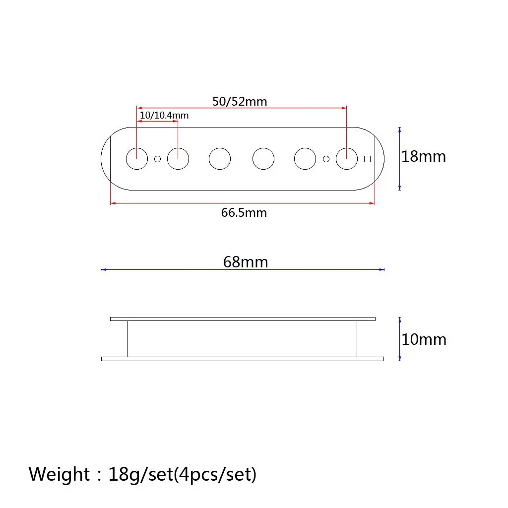 4 peças de guitarra de bobina lateral de parafuso de captador para fabricantes de captadores