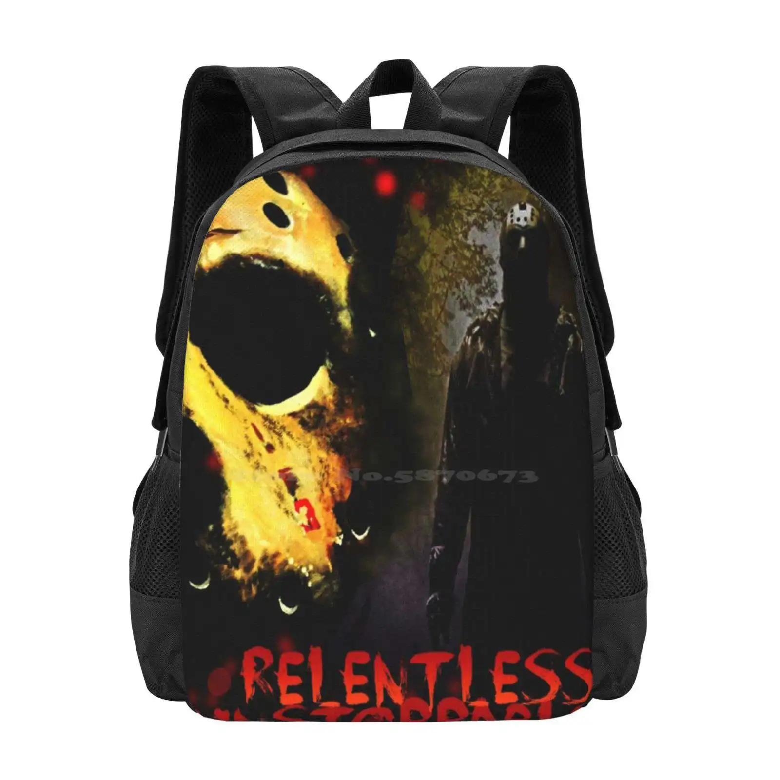 

Relentless, Unstoppable ...Jason Voorhees Original Design By Me Hot Sale Schoolbag Backpack Fashion Bags Jason Voorhees