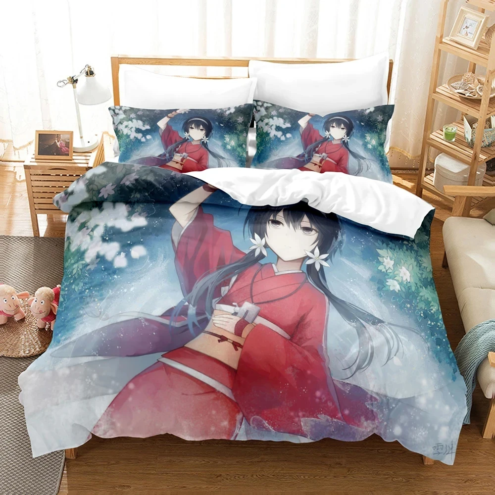 New Anime Bungo Stray Dogs Bedding Set Double Twin King Duvet Cover Comforter Pillowcase Boys Girls Adults Bedroom Home Textiles