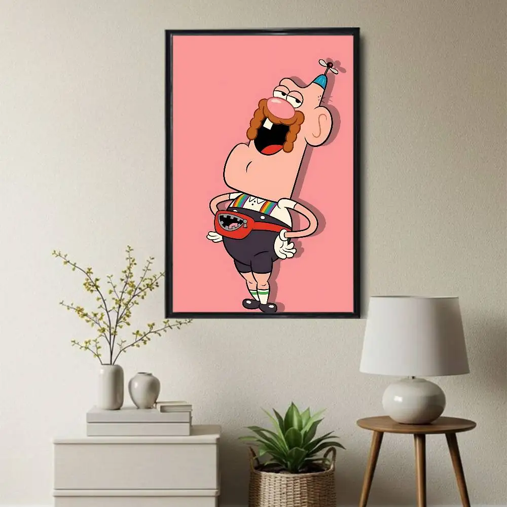 fine food Pizza Steve Uncle Grandpa High Quality Dorm Living Room Aesthetic Wall Decoration Painting Poster Stickers Gift