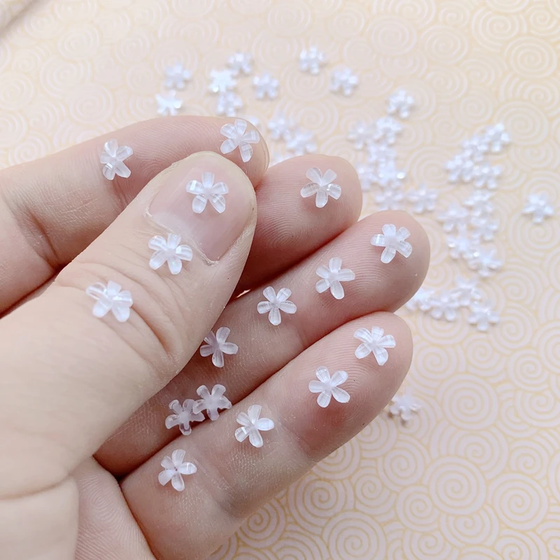 6mm White crystal flowered rhinestone nail art decorations wedding decoration rhinestone applique DIY jewelry making accessories