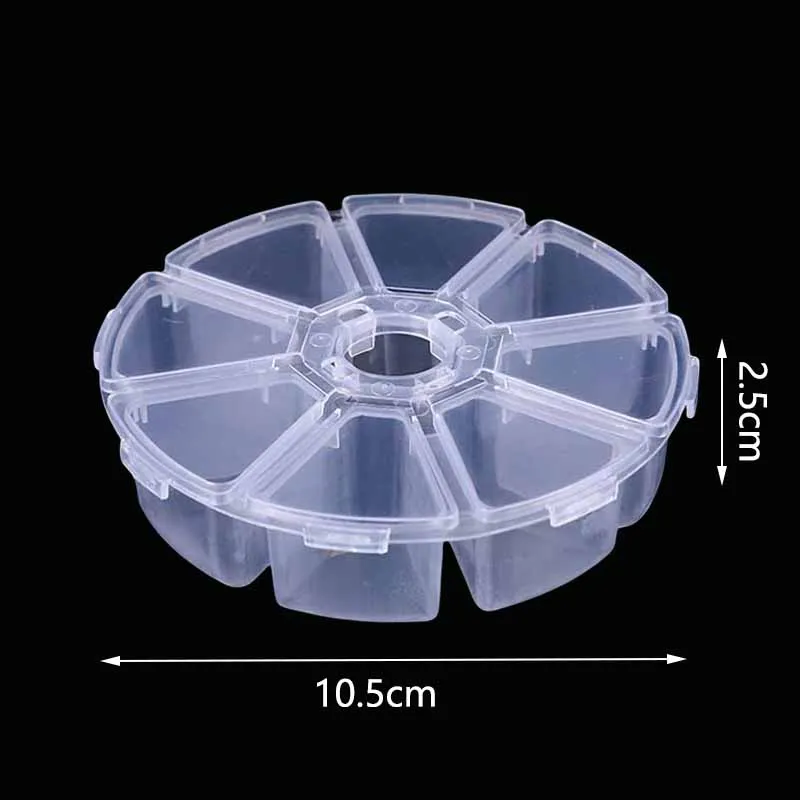 Boîte de Rangement en Plastique à 8 Compartiments pour Bijoux, Perles de Forme Ronde, Boucles d'Oreilles, Plusieurs Ajustables en Afrique, 5 Pièces