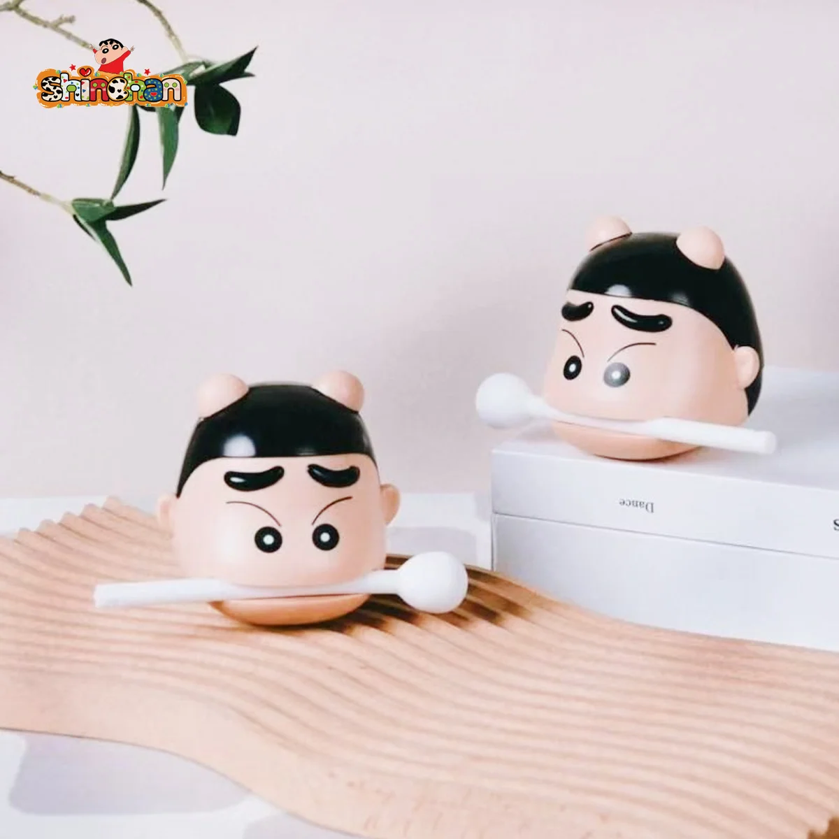 Crayon Shin Chan Wooden Fish Tapping Cute Decompression Doll Artifact Meditation Buddha Percussion Instrument Ornament Toys