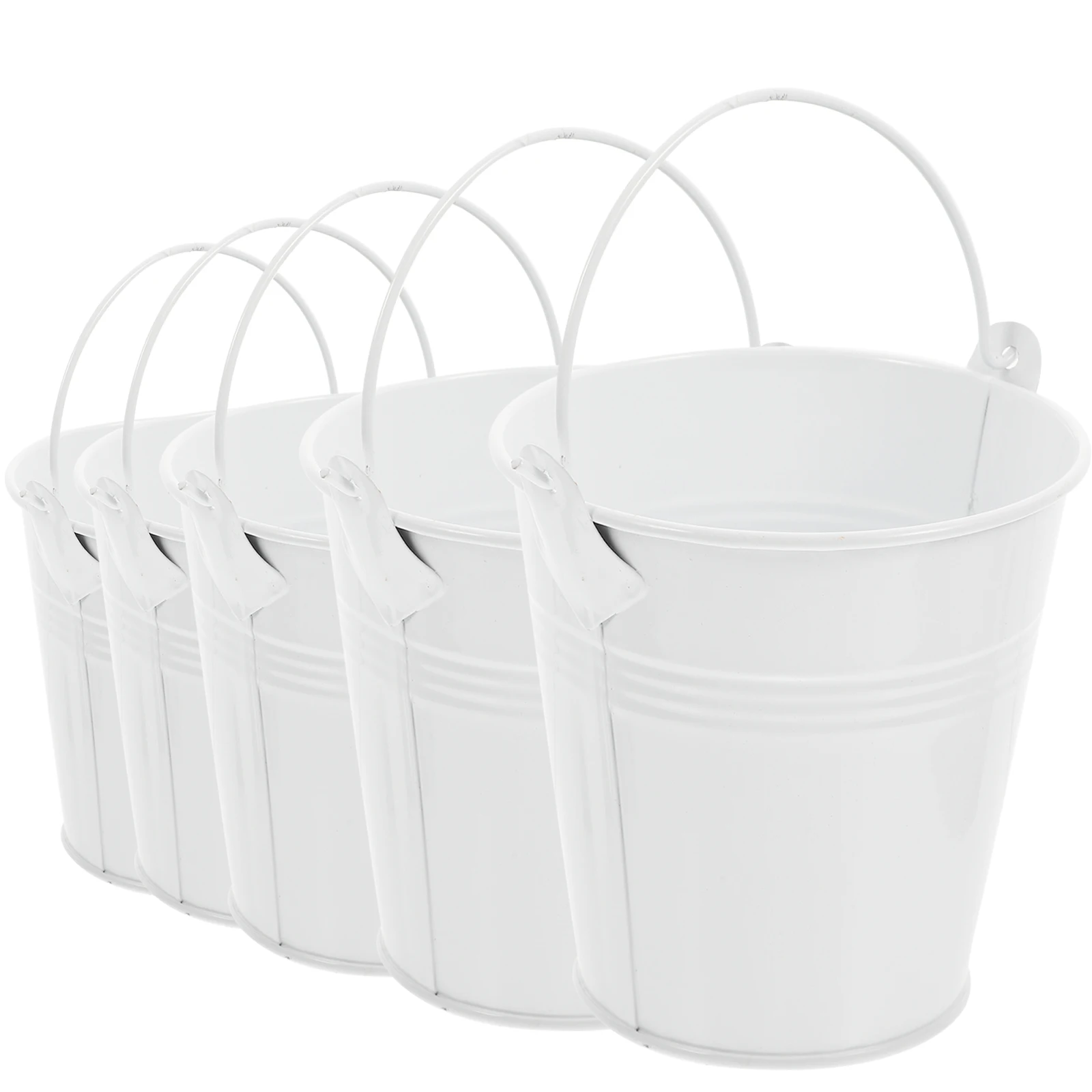 

5 Pcs Mini Succulent Planter Metal Iron Flowerpot for Indoor Plants Container Pots Plant Basket Multi-function