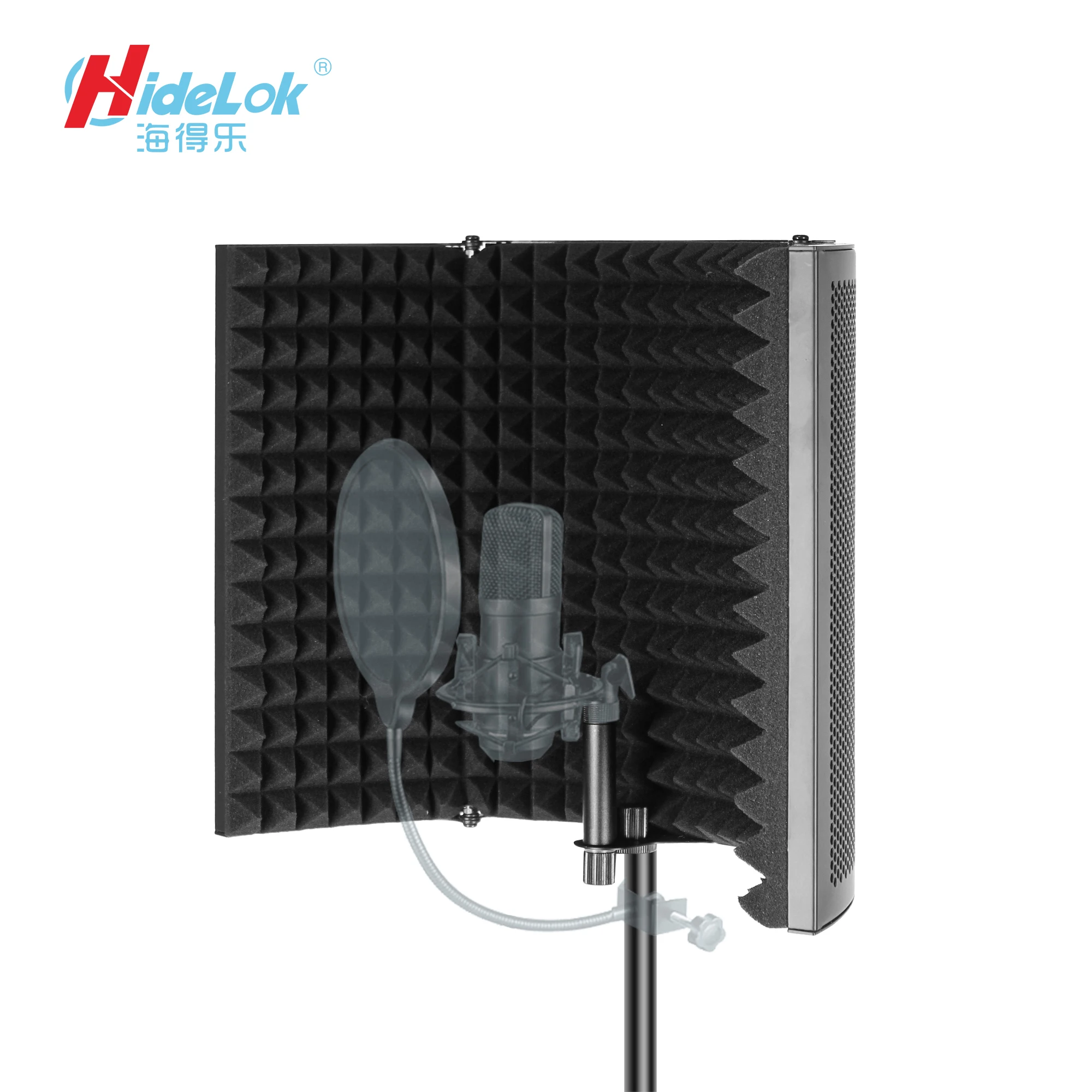 3 Panel Foldable Studio Microphone Sound Acoustic Recording Soundproof Isolation Shield Filt