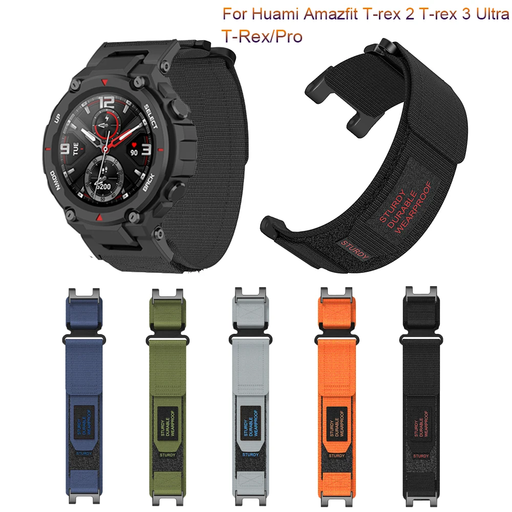 

Nylon Loop Strap for Huami Amazfit T-rex 2 3 Ultra Watch Band for Amazfit Trex Pro T Rex Tyrannosaurus Smartwatch Sport Bracelet