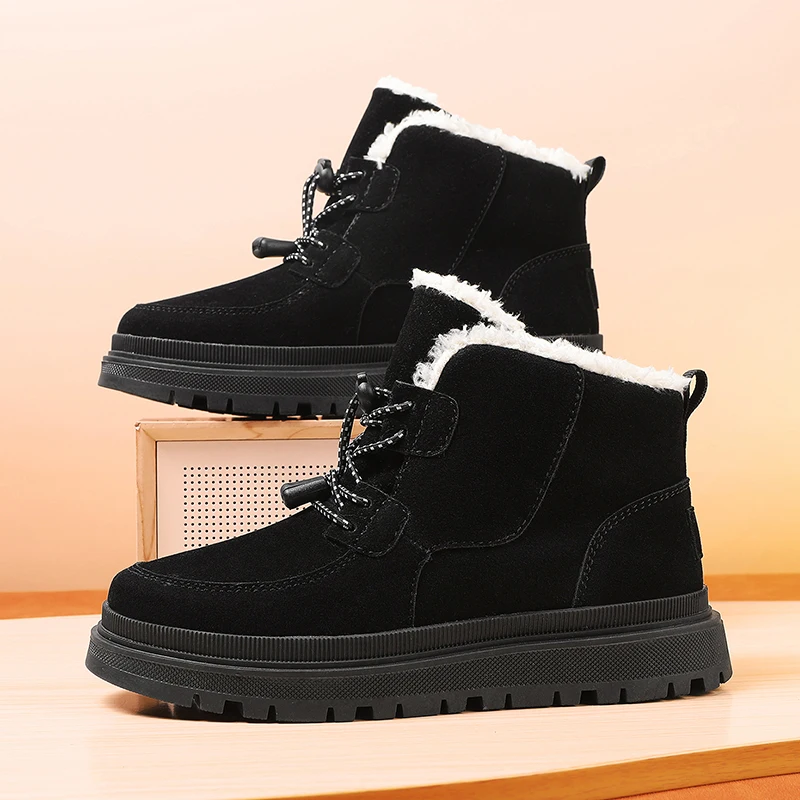 

Новые детские зимние теплые зимние ботинки, ботильоны, дизайнерская замшевая хлопковая обувь, детские плюшевые и толстые ботильоны на плоской подошве, теплые 28-37