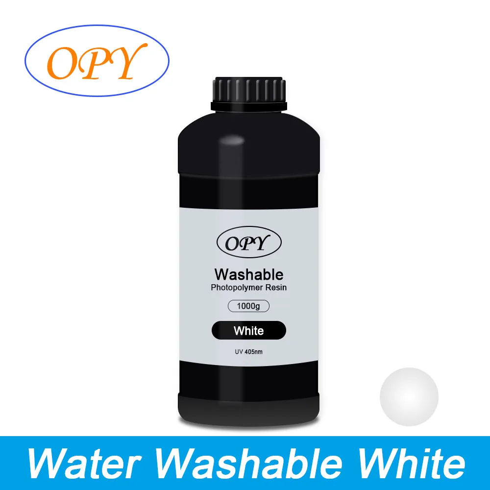 

Opy Water-Wash Uv Resin 1000G Liquid 405Nm Dlp Lcd 3D Printing Photo Polymer Material Low Viscosity Transparent Uv-Curing Resin