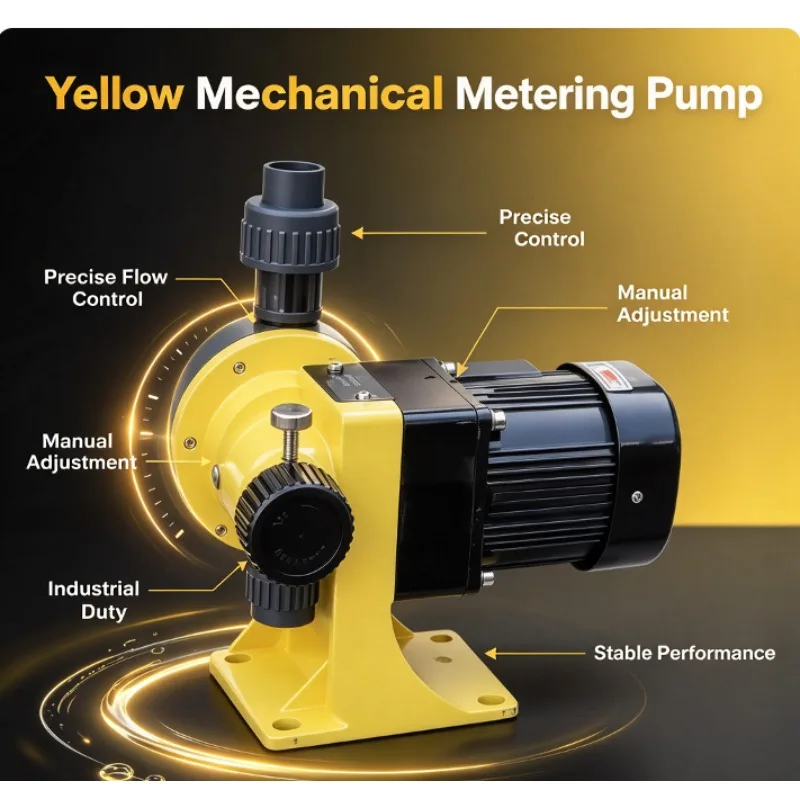 Mechanical Diaphragm Dosing Pump, Electric Liquid Metering Device, Corrosion-resistant Plastic Base, Three-phase Water Chemical