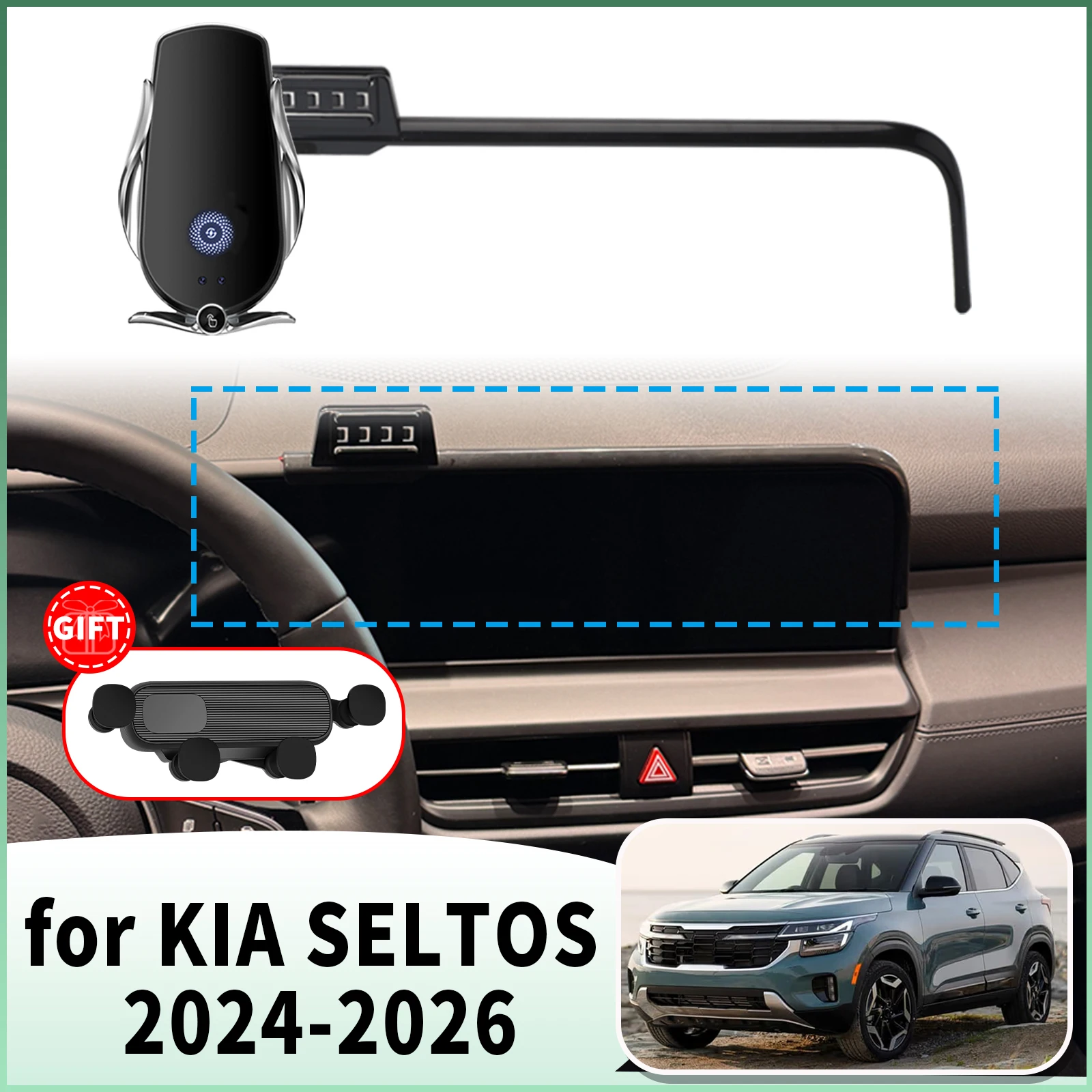 

fit for KIA SELTOS 2024 2025 2026 Phone Holder Specific Dashboard Navigation Phone Holder Mount Design Car​​ accessoires