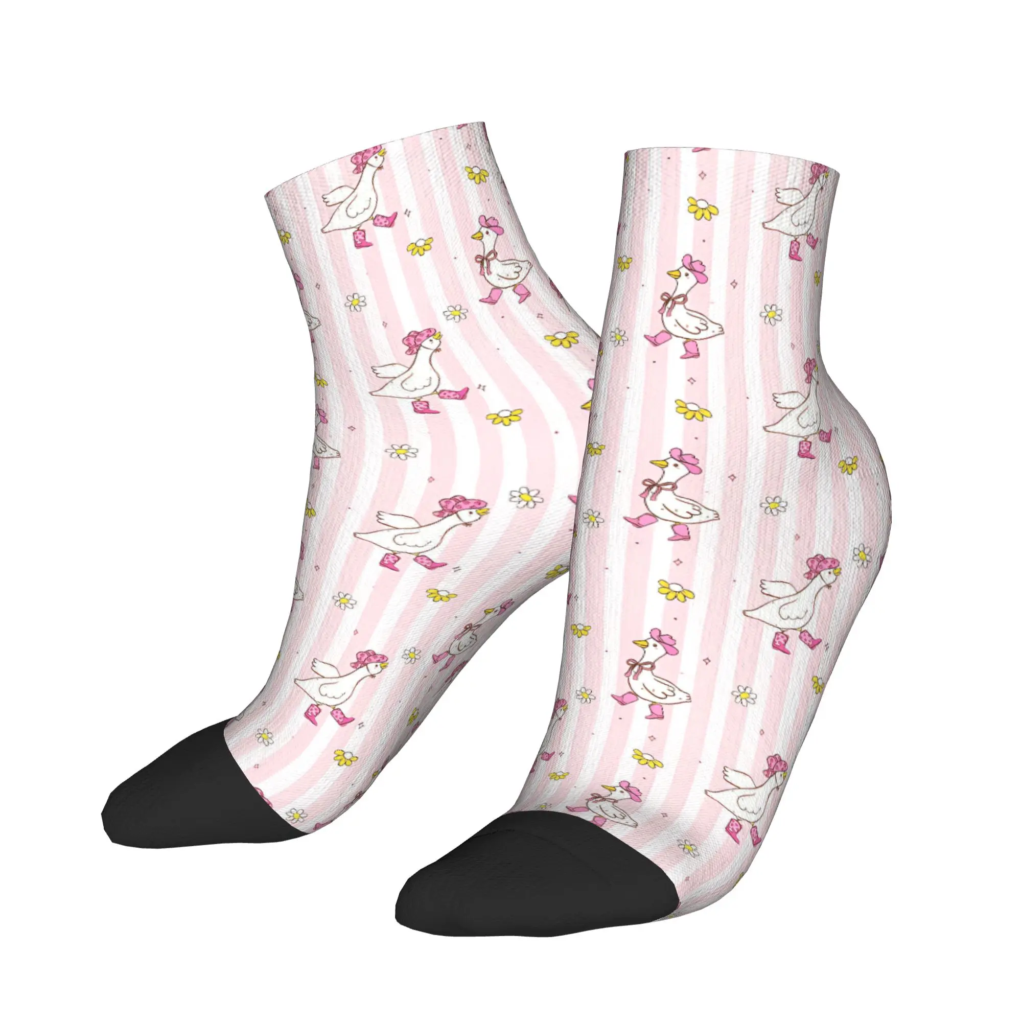 

Cute Spring Cottagecore Goose Ankle Socks Pattern Funny Casual Socks Summer Anti-Slip Skateboard Comfortable Sock For Men