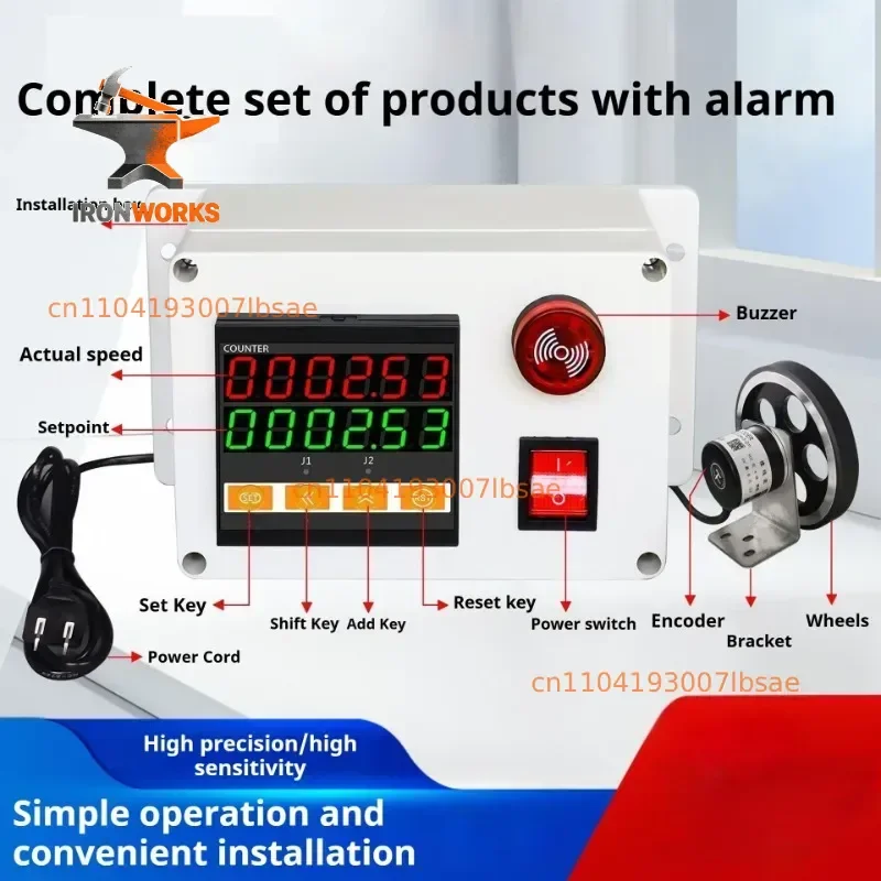 Intelligent Length Meter Counter Roller Type Electronic Digital Display Forward and Reverse Addition and Subtraction Meters 1PC