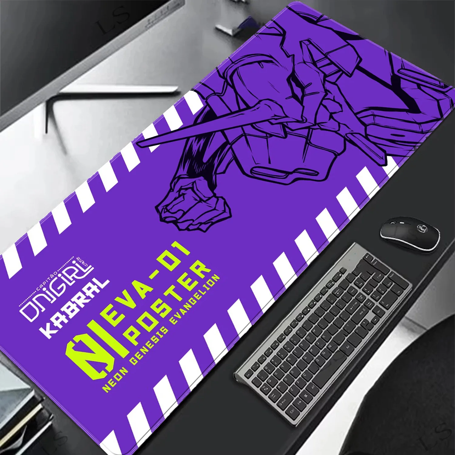 Evangelion Mauspad HD Großes Gaming-Mauspad Anime EVA Erweiterte Schreibtischunterlage Computer-Tastaturunterlage für Büro Laptop Otaku Geschenk – Detail 12