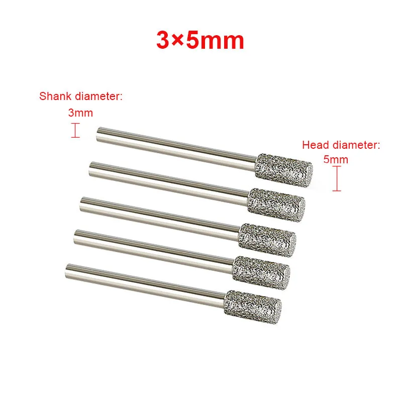 3mm-20mm Steinschleifkopf mit 3/6mm Schaft für Dremel Rotationswerkzeug zum Schleifen und Schnitzen von Steinen und Edelsteinen – Detail 12